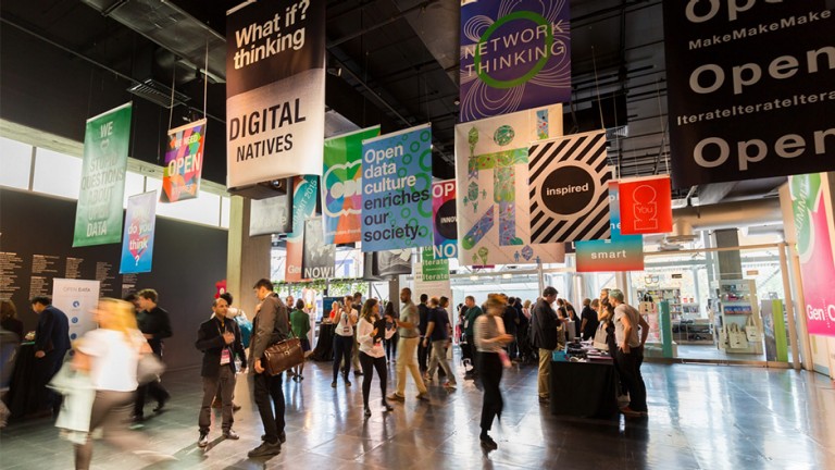 Open Data Institute Summit greeting hall